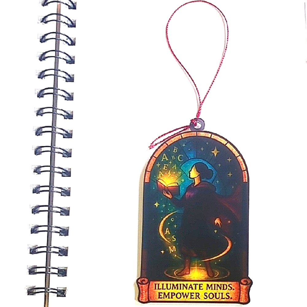 Inspirational Book Empower And Illuminate Hanging Ornament And/Or Sun Catcher